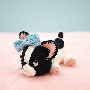 Amigurumi crochet pattern Belle the boston terrier puppy dog ENGLISH ONLY image 2