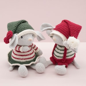 Amigurumi crochet pattern Birger and Freja the mice ENGLISH ONLY image 2