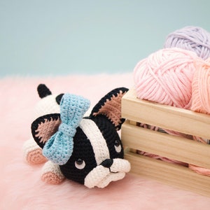 Amigurumi crochet pattern Belle the boston terrier puppy dog ENGLISH ONLY image 8