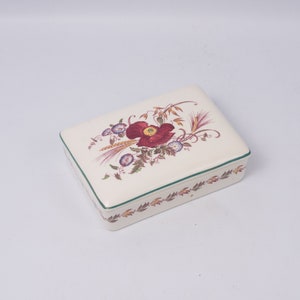 Vintage Wedgwood Corn Flower, Porcelain Jewellery Box