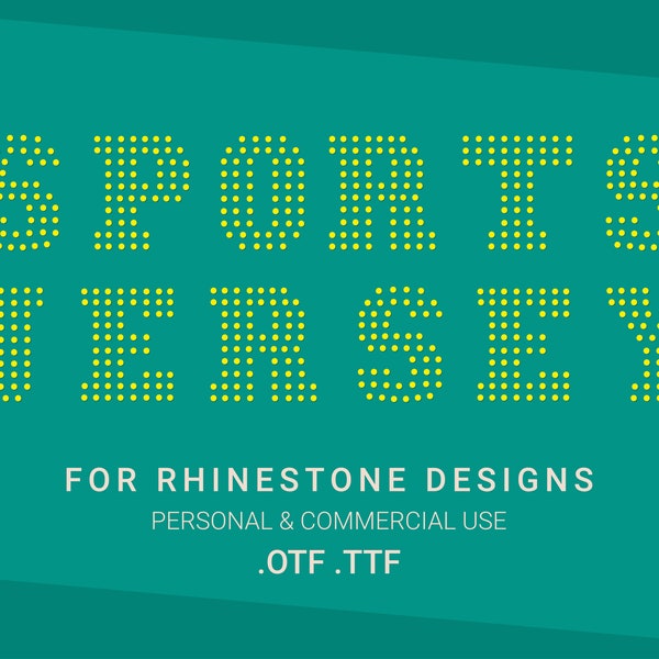 Typeable Font Rhinestone Sports Jersey  OTF TTF | Digital Font | Mac | Windows | Cricut | Silhouette Studio | Cutting File SVG  Vector Files