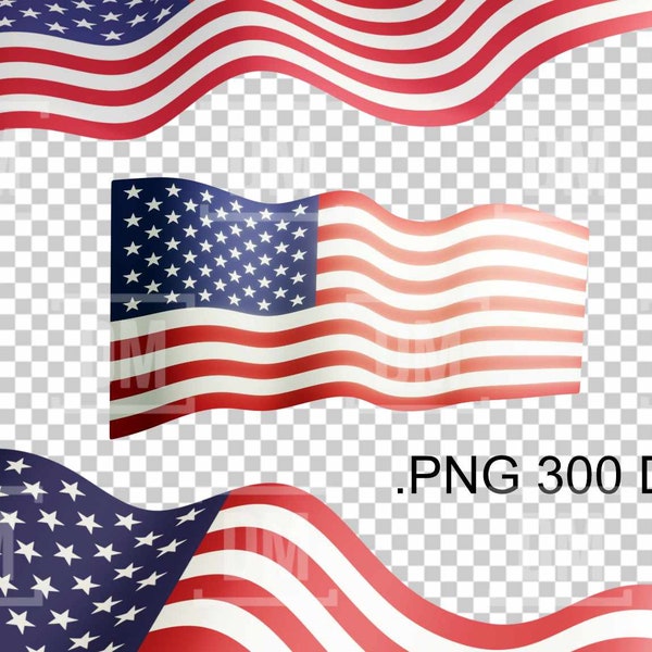 Usa Wave Flag - Etsy