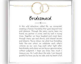 Bridesmaid Thank you Gift from Bride, Dainty necklace Sterling Silver, 14kt Gold Filled, Rose Gold, Bridesmaid Necklace, Wedding Party Gifts