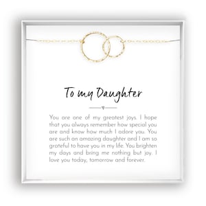 Daughter Necklace Gift for Daughter Jewelry for Mother Daughter Birthday Gift for Christmas, Meaningful Gift, 14kt Gold Filled, Rose, Silver