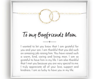Boyfriend Mom Necklace, Gift for Boyfriend Mother, Birthday Gift, Christmas Gift, Mothers Day Gift for Boyfriends Mom, 14kt Gold Fill Silver