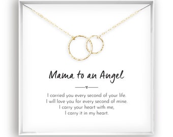 Miscarriage Gift Necklace, Miscarry Gift, Angel Baby, Miscarriage Keepsake, Pregnancy Loss, Bereavement Gift, 14K Gold Filled, Rose, Silver