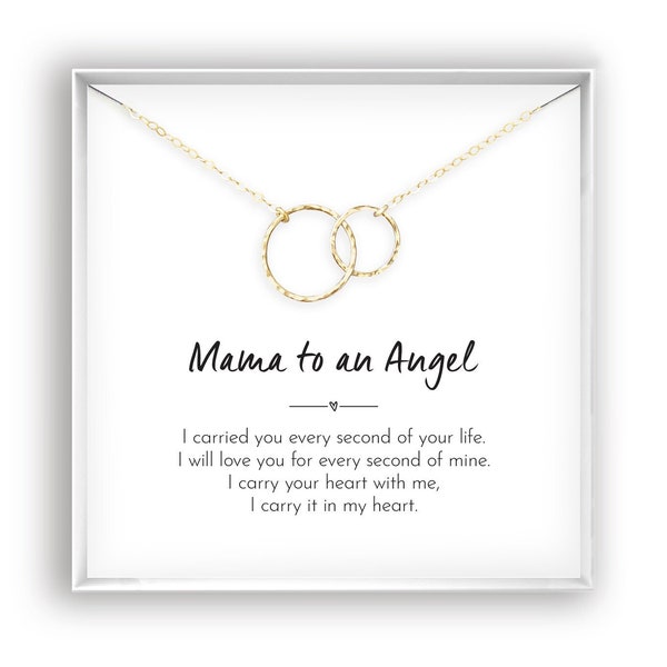 Miscarriage Gift Necklace, Miscarry Gift, Angel Baby, Miscarriage Keepsake, Pregnancy Loss, Bereavement Gift, 14K Gold Filled, Rose, Silver