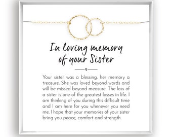 Loss of Sister Necklace, Remembrance Gift, Sister Memorial Necklace, Sister Passing Jewelry, Bereavement Gift, Grief Gift, Memory Jewelry