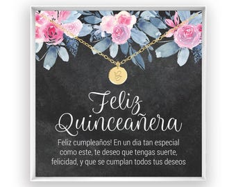 Personalized Quinceanera Gift, 15th Birthday Gift, Quinceanera Necklace, Quinceanera Jewelry, Sweet Fifteen, Gold Filled, Rose, Silver BF