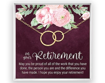 Retirement Gifts for Women, Leave Job Gift, Teacher Retirement Gift, Goodbye Gift, Jewelry from Co-worker, 14kt Gold Fill Rose Silver BurgF