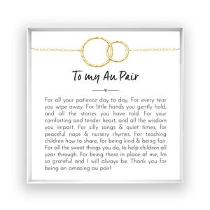 Au Pair Gift, Thank You Gift for Au Pair, Child Care Gift, Au Pair Appreciation, Au Pair Jewelry, in 14kt Gold Filled, Rose, Silver W