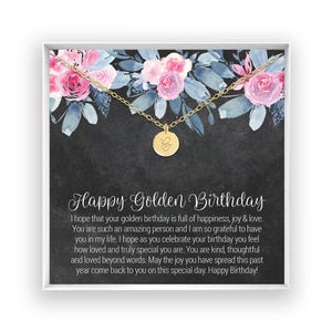 Golden Birthday Gift, Personalized Necklace, Happy Golden Birthday, Golden Birthday Jewelry, Special Gift, 14k Gold Filled, Rose, Silver BF