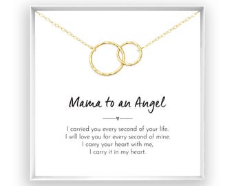 Miscarriage Gift Necklace, Miscarry Gift, Angel Baby, Miscarriage Keepsake, Pregnancy Loss, Bereavement Gift, 14K Gold Fill, Rose, Silver W