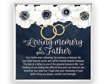 Loss of Father Gift, Grief Gift, Sympathy Gift, Father Remembrance Necklace, Father Memorial Gift, Gift for Daughter Bereavement Keepsake NF