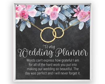 Wedding Planner Gift, Necklace for Wedding Planner, Wedding Coordinator Gift, Event Planner Gift, Thank You Gift, Gift from Bride, Gold, BF