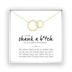 Collar divertido para mejor amiga, regalo de cumpleaños, regalo para hermana, regalo de cumpleaños para ella, regalo divertido para mujer, joyería de amistad, regalo para amiga