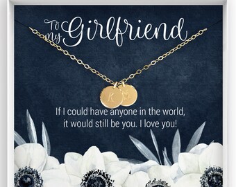 Custom Necklace Gift, Girlfriend Necklace, Couples Necklace, Gift for Girlfriend, Giftable Jewelry, 14kt Gold Filled, Rose, Sterling silver