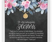 Hostess Gift, Baby Shower Hostess Gift, Hostess Thank You Gift, Hostess Necklace, Hostess Jewelry, in 14kt Gold Filled, Rose Gold, SIlver