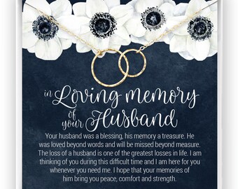 Death Loss of Spouse Necklace Grief Gift Remembrance Jewelry Memorial Gift Sorry for Your Loss Loss of Husband Gift Loss of Partner