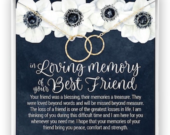 Loss of Best Friend Gift, Grief Gift, Friend Remembrance Necklace, Sympathy Gift, Best Friend Memorial Gift, Keepsake Gift, Bereavement Gift