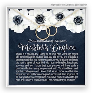 Masters Graduation Gift, Grad Gift for Her, Masters Degree Graduation, Graduation Gift Masters, Master Degree Necklace, MS MA Degree Gift NF
