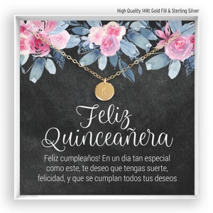 Personalized Quinceanera Gift, 15th Birthday Gift, Quinceanera Necklace, Quinceanera Jewelry, Sweet Fifteen, Gold Filled, Rose, Silver BF