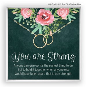 Inspirational Gift Necklace, Motivational Gift, Encouragement Gift, Empowering, Cancer, Illness, Jewelry, in 14kt Gold Fill, Rose, Silver GF
