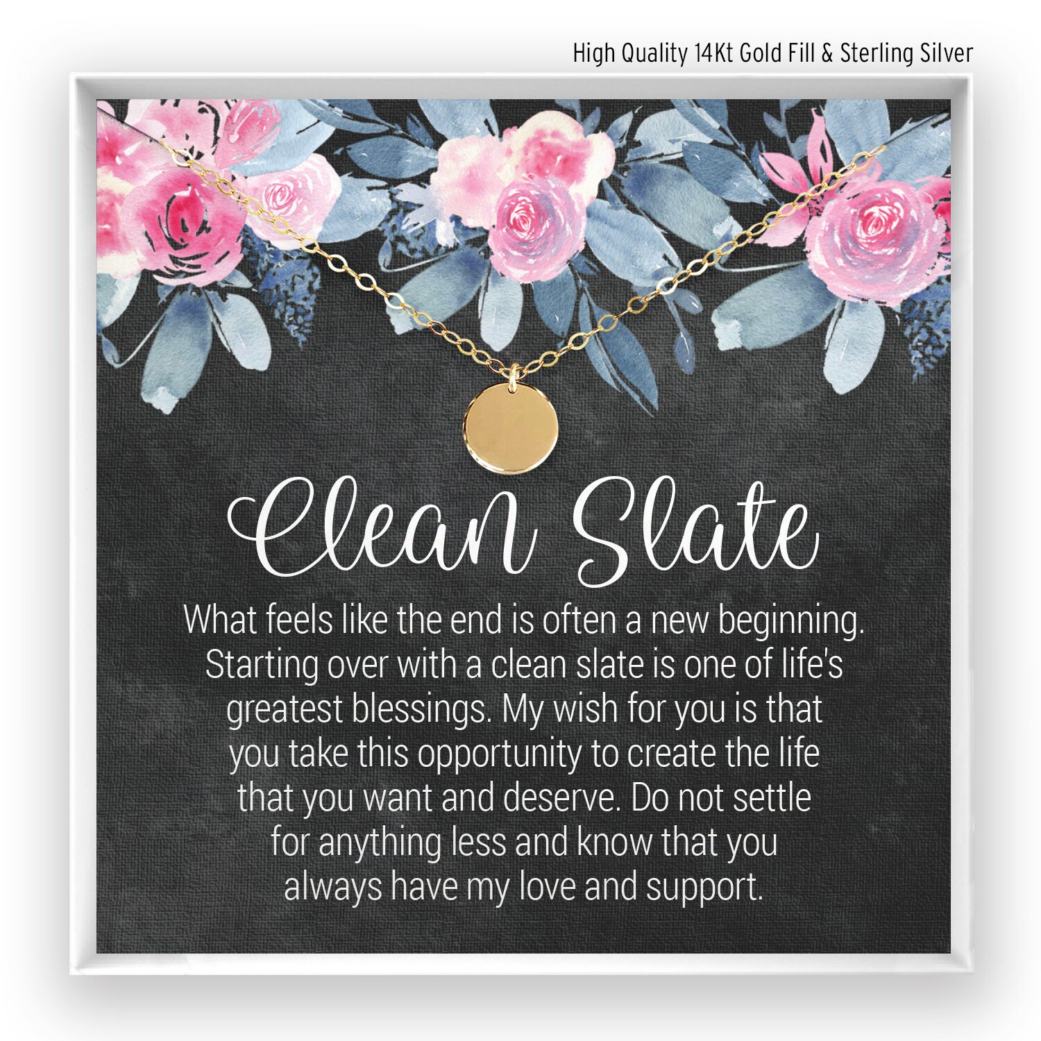 New Beginnings Gift for Her, Clean Slate, New Beginnings Necklace, Br…