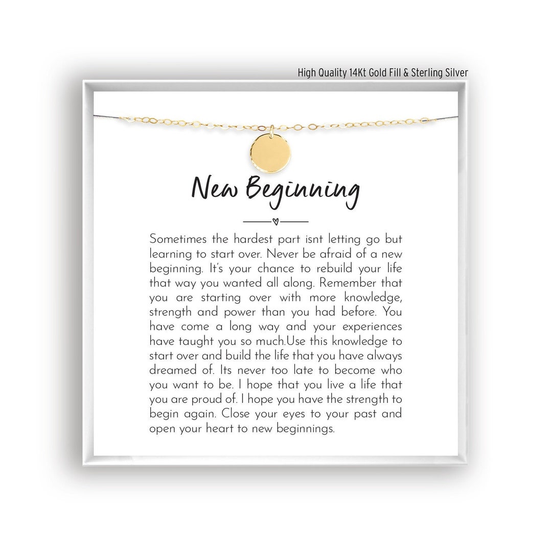 CHENVA Scheidungsgeschenk Für Frauen – Inspirierender Schlüsselanhänger „New Beginnings“, Edelstahl, 50 X 16 Mm