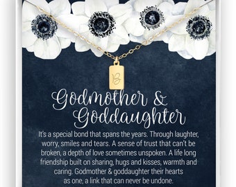 Godmother & Goddaughter Necklace, Goddaughter Gift from Godmother, Jewelry for Godmother and Goddaughter, in 14kt Gold Filled or Silver