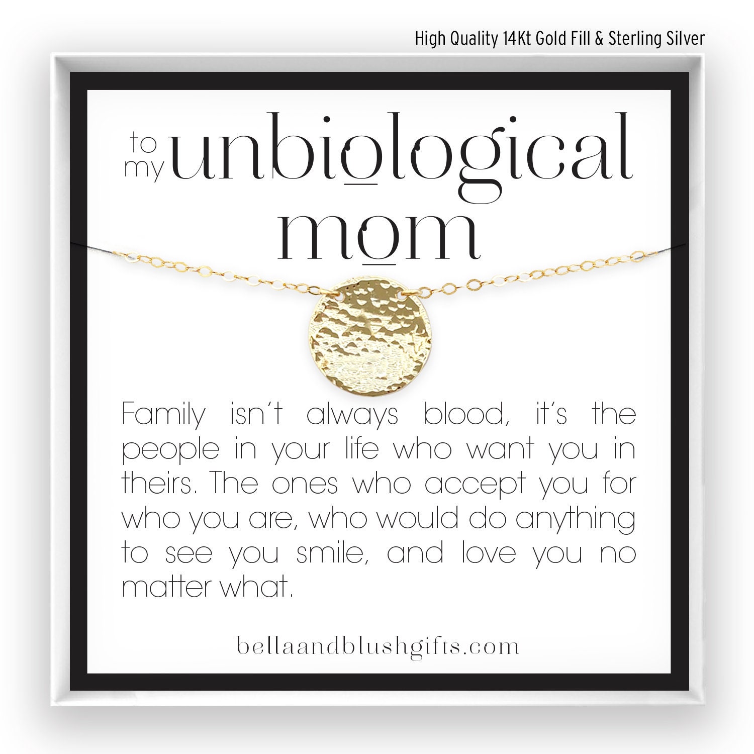 Unbiological 2024 mom necklace