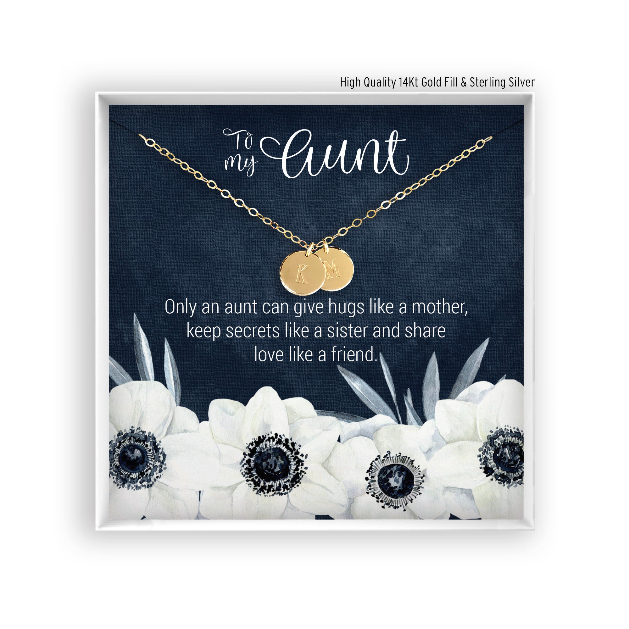 Personalized Necklace Gift, Aunt Necklace, Aunt Gift, Custom Jewelry …