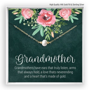Mother&#39;s Day Gift for Grandma, Grandmother Necklace Gift, Mom Gift From Daughter or Son, Gift for Nana, Gift From Grandson Granddaughter GF