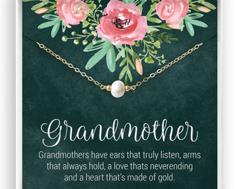Mother's Day Gift for Grandma, Grandmother Necklace Gift, Mom Gift From Daughter or Son, Gift for Nana, GIft From Grandson or Granddaughter