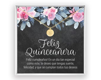 Personalized Quinceanera Gift, 15th Birthday Gift, Quinceanera Necklace, Quinceanera Jewelry, Sweet Fifteen, Gold Filled, Rose, Silver BF
