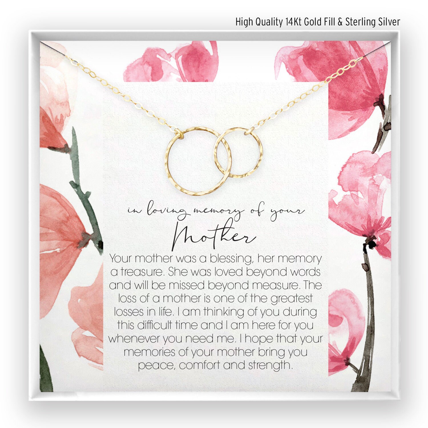 Loss of Mother Gift, Grief Gift, Sympathy Gift, Mom Remembrance Neckl…