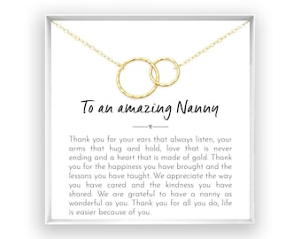 Nanny Gift, Thank You Gift for Nanny, Child Care Gift, Babysitter Gift, Nanny Appreciation, Nanny Jewelry, 14kt Gold Filled, Rose, Silver W