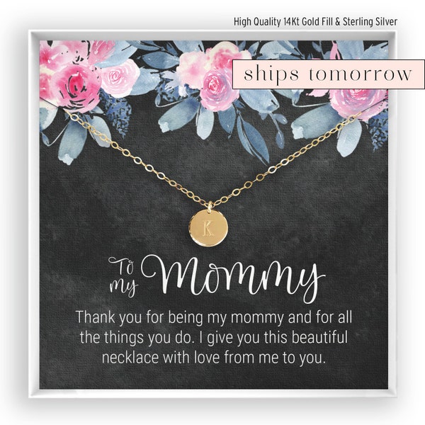 Personalized Mommy Necklace, Gift from Child, Kids Initials, Mommy Gift, To My Mommy, Mothers Day Gift, Gift from Little Kid, Mommy Jewelry