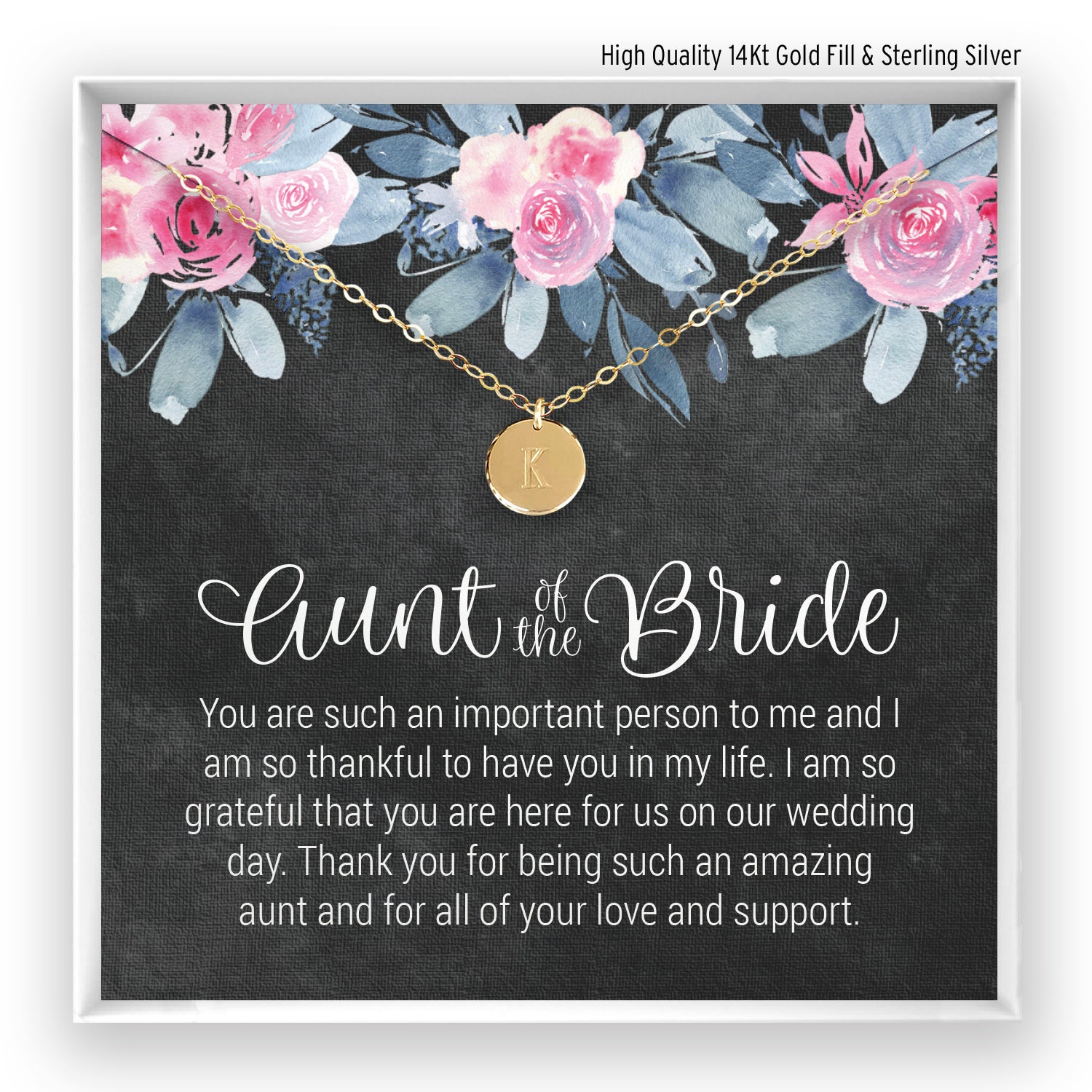 Aunt of the Bride Gift Wedding Gift from Bride and Groom Etsy