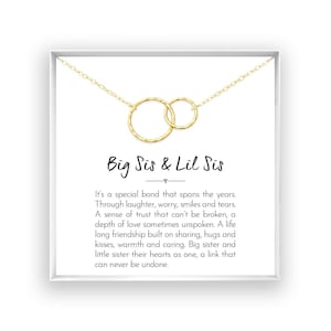 Sister Necklace Gift for Sister Gifts for Sister Birthday Gift for Sister Jewelry Gift for Sister Gift Card 14kt Gold Filled Silver bsls
