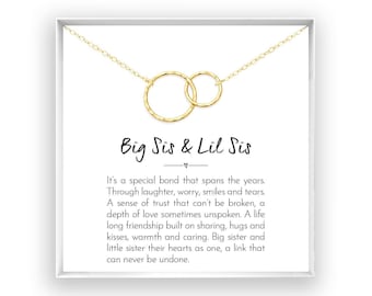 Sister Necklace Gift for Sister Gifts for Sister Birthday Gift for Sister Jewelry Gift for Sister Gift Card 14kt Gold Filled Silver bsls
