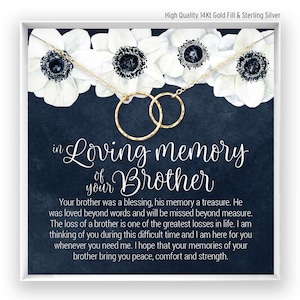 Loss of Brother Gift, Grief Gift, Sympathy Gift, Brother Remembrance Necklace, Memorial Gift, Bereavement Condolence Keepsake Grief NF