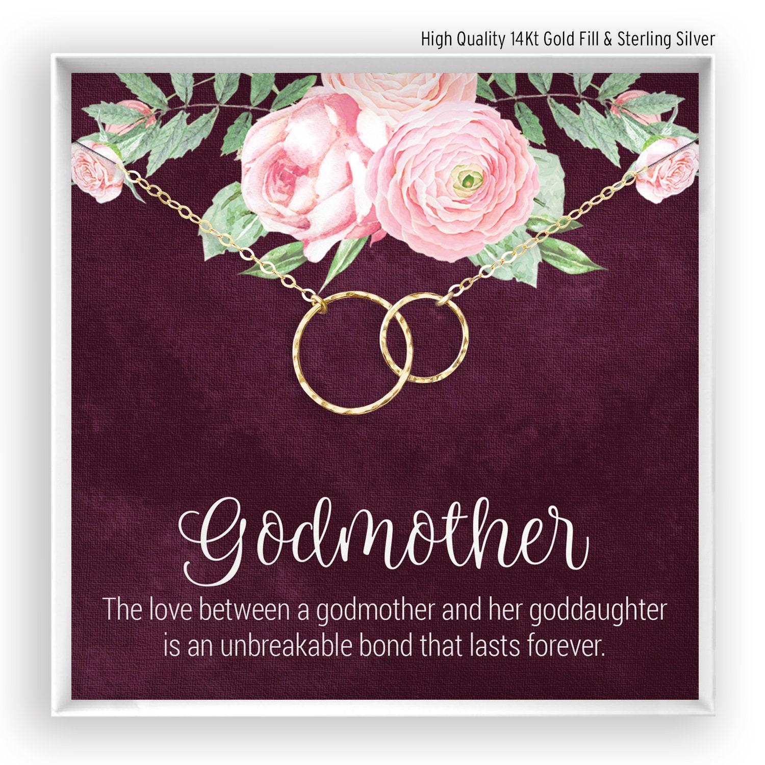 Godmother Necklace, Godmother Gift, Baptism Gift, Christening Gift, F…