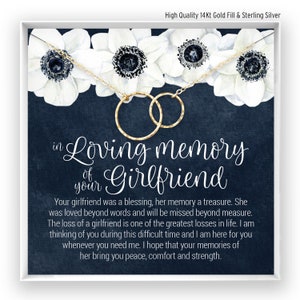 Loss of Girlfriend Gift, Grief Gift, Remembrance Necklace, Sympathy Gift, Memorial Gift, Sorry for Your Loss, Keepsake Gift, Bereavement NF