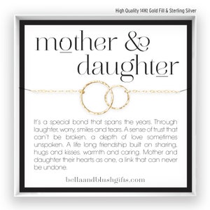 Mother and Daughter Necklace, Mom & Daughter Gift, Mother&#39;s Day Gift, Mother Daughter Jewelry, Infinity Necklace, Gold Fill, Rose, Silver BW