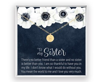 Sisters Necklace, Sister Gift, Sister Jewelry, Sister Birthday, Big Sister Gift, Custom Jewelry, 14kt Gold Filled, Rose Gold Sterling silver