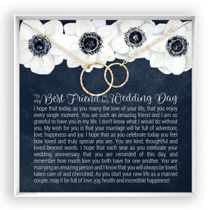 Cadeau de mariage pour meilleure amie, collier pour la meilleure amie de la mariée, cadeau pour la meilleure amie de la mariée, bijoux pour la mariée, remplissage d'or 14 carats, rose, argent