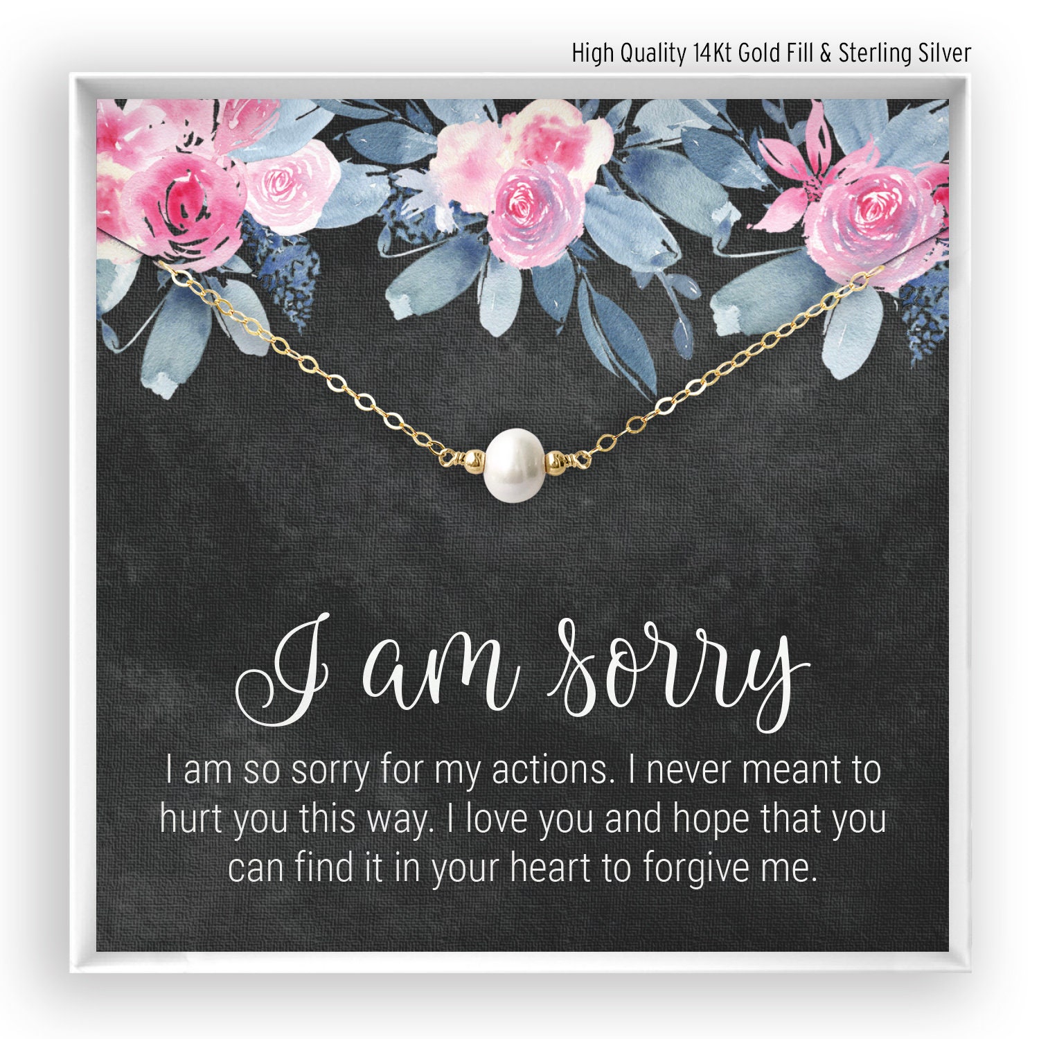 Apology Gift Im Sorry Necklace Gift Sorry Card Apology - Etsy 日本