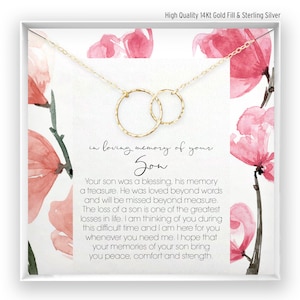 Loss of Son Gift, Grief Gift, Sympathy Gift, Son Remembrance Necklace, Memorial Gift, Grieving Mother, Bereavement, Sorry for Your Loss WF