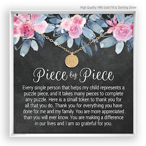 Special Education Teacher Gift, Special Needs Teacher, Special Needs Awareness, Thank you Gift, Awareness Gift, 14kt Gold Filled Silver Rose